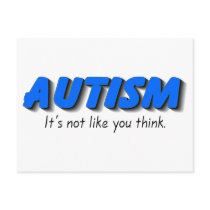 Autism Its Not Like You Think (Blue) postcards