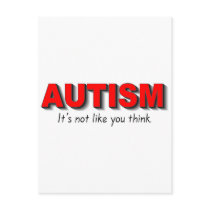 Autism Its Not Like You Think (Red) postcards