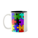 autism jigsaw puzzel piece coffee mug