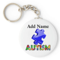 Autism Keychain Blue Puzzle Customize
