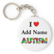 Autism Keychain I Love Customize Awareness