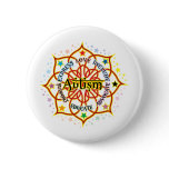 Autism Lotus Pinback Button