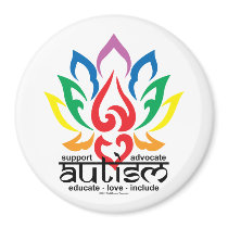 Autism Lotus Flower Refrigerator Magnets