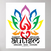 Autism Lotus Flower Print