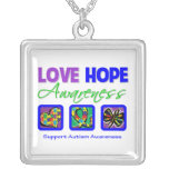 Autism Love Hope Awareness necklaces