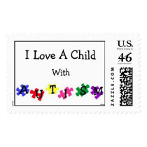 "Autism Love" Postage Stamps