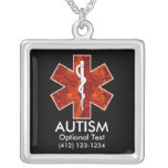 Autism Medical   Necklace: Customizable