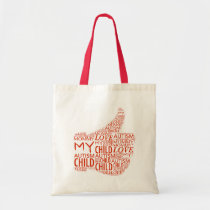 cure, tote, bag, faith, hope, love, mother, facebook, like, autism, Bag with custom graphic design