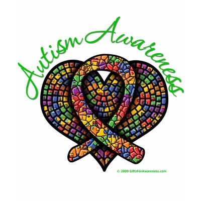 Autism Mosaic Heart Ribbon Shirt