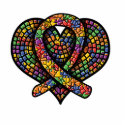Autism Mosaic Ribbon Sculpture photosculpture