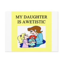 autism mother of autistic daughter postcards