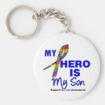Autism My Hero is My Son Key Chains
