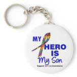 Autism My Hero is My Son keychains