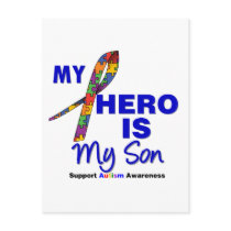 Autism My Hero is My Son Post Card
