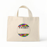 Autism Name Tag Canvas Bag