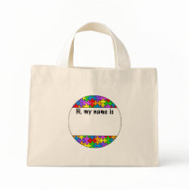 Autism Name Tag Canvas Bag
