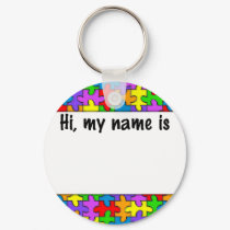 Autism Name Tag keychains