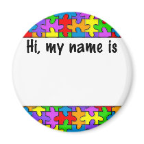 Autism Name Tag magnets by wolfmama Autism Name Tag magnets