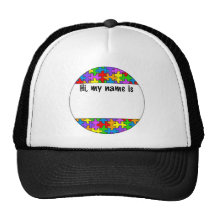 Autism Name Tag Mesh Hat