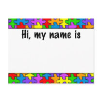 Autism Name Tag postcards by wolfmama Autism Name Tag postcards