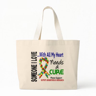 Autism Needs A Cure 3 Canvas Bag by awarenessgifts