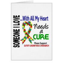 Autism Needs A Cure 3 Greeting Card