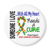 Autism Needs A Cure 3 Refrigerator Magnet