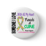 Autism Needs A Cure 3 (Pastel) Button