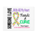 Autism Needs A Cure 3 (Pastel) Post Cards