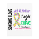 Autism Needs A Cure 3 (Pastel) Postcard