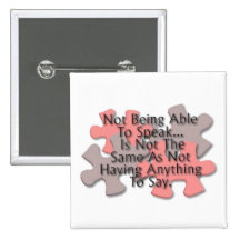 "Autism: Not Speaking" Puzzle Button