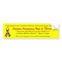 Autism Now & Forever Bumper Sticker bumper stickers by queenunique Autism Now & Forever Bumper Sticker bumper stickers