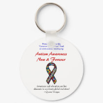 Autism Now & Forever Keychain by queenunique Autism Now & Forever Keychain