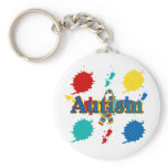 Autism painted key chain