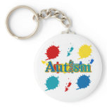 Autism painted keychain