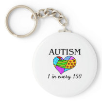 Autism Patch Heart Key Chain