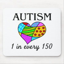 Autism Patch Heart Mouse Pad