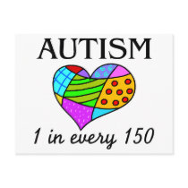 Autism Patch Heart Postcard