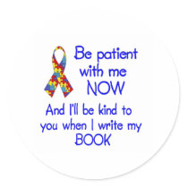 Autism Patience Round Stickers