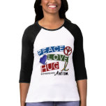 Autism PEACE LOVE HUG T Shirt