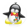 Autism Penguin Round Sticker