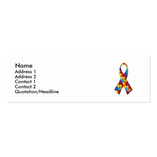Autism Profile Card Business Cards