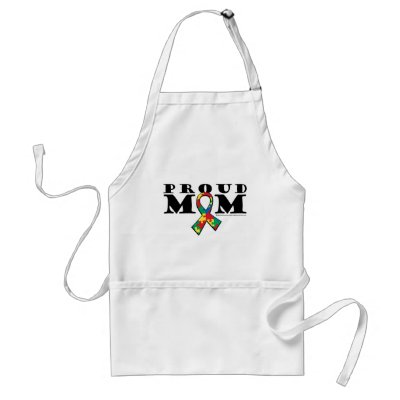 Autism Proud Mom Aprons by fightcancertees