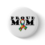 Autism Proud Mom Pin
