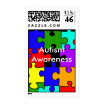 autism puzzle, Autism Awareness postage stamp