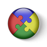 Autism Puzzle Ball Pin
