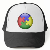 Autism Puzzle Ball Mesh Hat