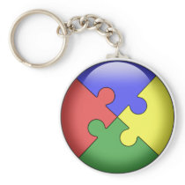 Autism Puzzle Ball Keychains