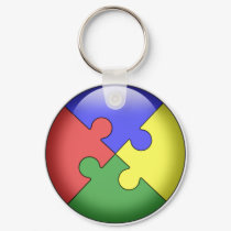Autism Puzzle Ball keychains