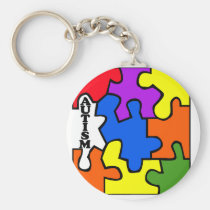 Autism Puzzle keychains